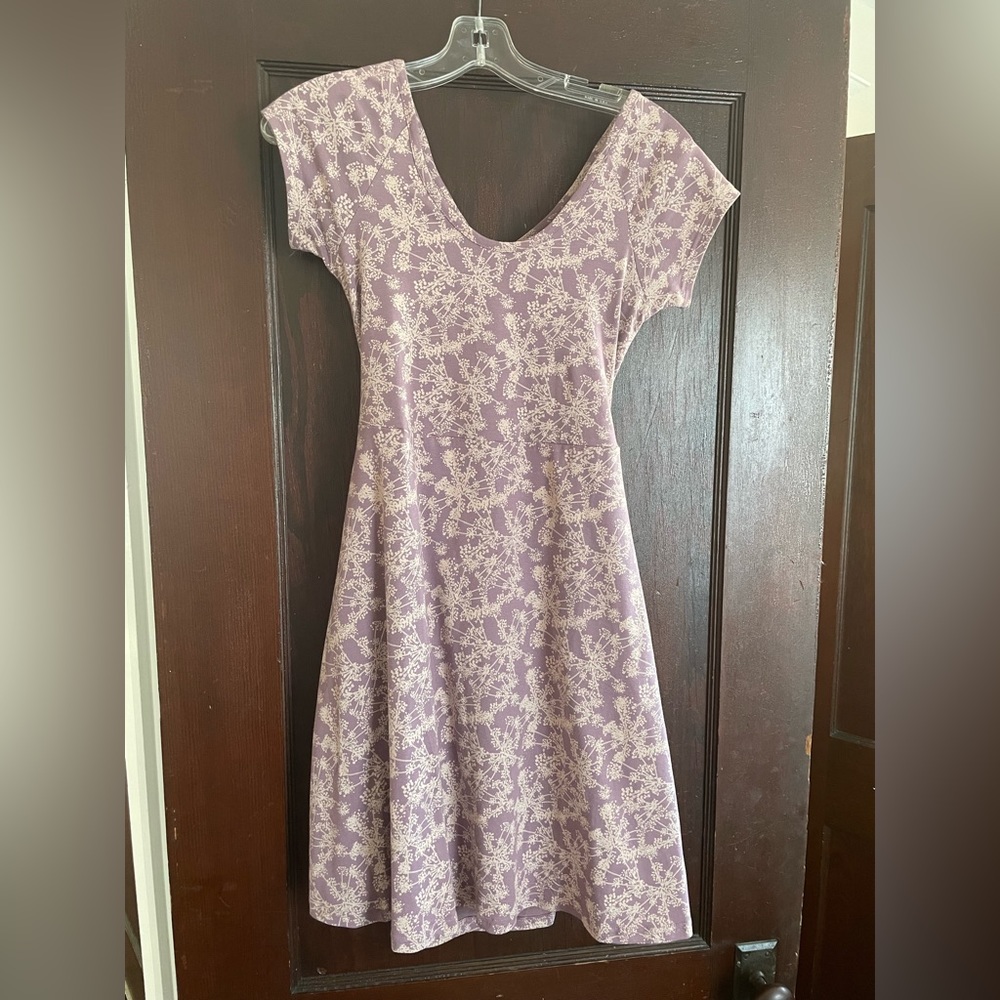 Pact organic light purple and cream dress. NWOT and never worn.
